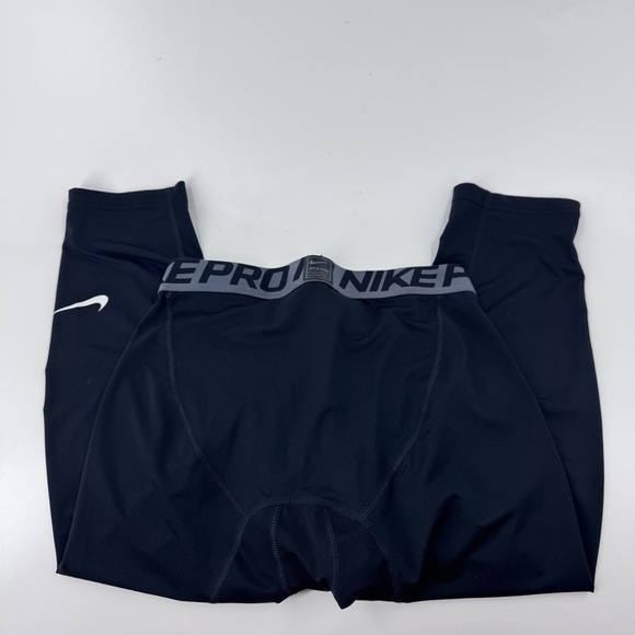 Nike Compression Pants Black and White with Elastic Waistband - Picture 4 of 8